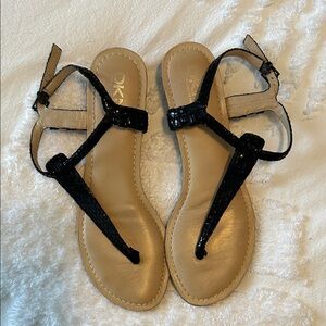 DKNY Black Sequin Sandals